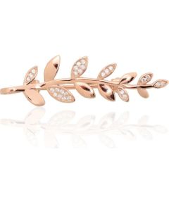 Sudraba piespraude #2920232(PAu-R)_CZ, Sudrabs 925°, sarkanais zelts (pārklājums), Cirkoni, 2.6 gr. Sudraba piespraude