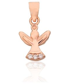 Sudraba kulons #2302042(PAu-R)_CZ, Sudrabs 925°, sarkanais zelts (pārklājums), Cirkoni, 0.8 gr. Ar zelta pārklājumu