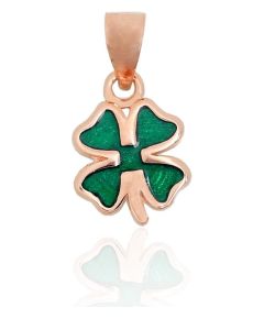 Sudraba kulons #2302040(PAu-R)_ML-G, Sudrabs 925°, sarkanais zelts (pārklājums), Juvelieru emalja, 1 gr. Ar zelta pārklājumu