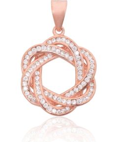 Серебряный кулон #2301989(PAu-R)_CZ, Серебро 925°, красное золото (покрытие), Цирконы, 2.1 гр. Ar zelta pārklājumu