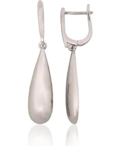 Sudraba auskari ar 'angļu' slēdzēju #2204307(PRh-Gr), Sudrabs 925°, rodijs (pārklājums), 3.9 gr. Ar "angļu" slēdzēju