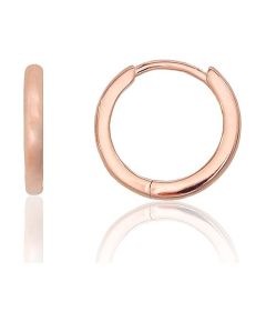 Sudraba auskari ar apaļu aizdāri #2204302(PAu-R), Sudrabs 925°, sarkanais zelts (pārklājums), 1.5 gr. Auskari-riņķīši