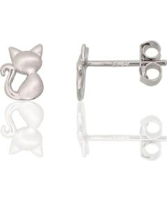 Sudraba auskari-puseti #2204289(PRh-Gr), Sudrabs 925°, rodijs (pārklājums), 0.7 gr. Puseti