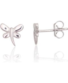 Sudraba auskari-puseti #2204090(PRh-Gr), Sudrabs 925°, rodijs (pārklājums), 0.9 gr. Puseti