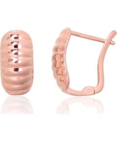 Sudraba auskari ar 'angļu' slēdzēju #2204087(PAu-R), Sudrabs 925°, sarkanais zelts (pārklājums), 1.6 gr. Ar "angļu" slēdzēju