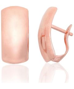 Sudraba auskari ar 'angļu' slēdzēju #2204085(PAu-R), Sudrabs 925°, sarkanais zelts (pārklājums), 2.2 gr. Ar "angļu" slēdzēju