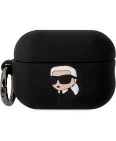 Karl Lagerfeld -  Karl Lagerfeld 3D Logo NFT Karl Head Silicone Case for AirPods Pro 2 Black Чехлы - альтернативные