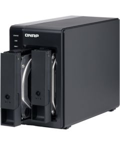QNAP 2 Bay USB Type-C Direct Attached Storage with Hardware RAID | TR-002 | Micro | 6 GB | Black Korpusi ārējiem HDD, SSD