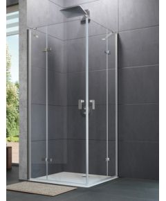 Huppe dušas durvis stūrim/nišai Astra, 1000 mm, h=2000, kreisā  puse,  hroms/caurspīdīgs stikls AP Dušas durvis