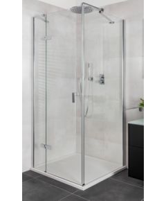 Huppe dušas siena Astra, 900 mm, h=2000,  hroms/caurspīdīgs stikls AP Dušas durvis