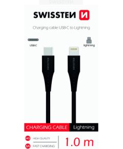 Swissten Basic Universāls Quick Charge 3.1 USB-C uz Lightning Uzlādes Kabelis 1m Data USB kabeļi