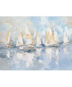 Oil painting 120x90cm, sailboats at sea Jaunumi, mēbeles, māja