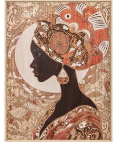 Koka sienas dekors 60x80cm, dāma-2 Jaunumi, mēbeles, māja