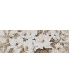 Eļļas glezna 50x150cm, balti ziedi Jaunumi, mēbeles, māja