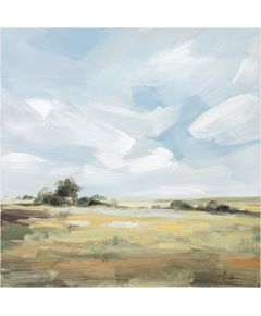 Eļļas glezna 60x60cm, vasaras ainava Jaunumi, mēbeles, māja