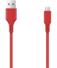 Setty  kabelis USB- microUSB 1.8 m 2A sarkans Data USB kabeļi