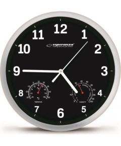 Esperanza EHC016K WALL CLOCK -  LYON - BLACK