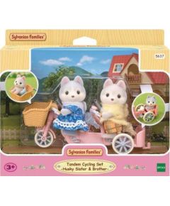Figurka Epoch Sylvanian Families Tandem Pieski Husky na rowerze zestaw z figurkami (5637) Figūriņas un varoņi