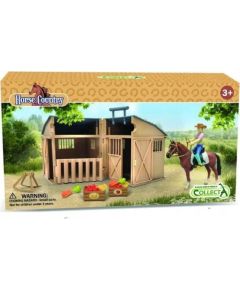 Figurka Collecta COLLECTA JEŹDZIEC, AKCESORIA, KOŃ I STAJNIA W OPAKOWANIU Фигурки и герои