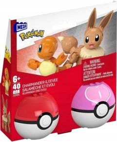 Figurka Mattel MBL POKEMON POKEBALL CHARMANDER I EEVEE JCR81 W3 Фигурки и герои