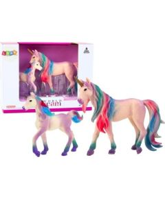 Figurka LeanToys Figurki Kolekcjonerskie Jednorożec z Małym Fioletowy 2 El Figūriņas un varoņi