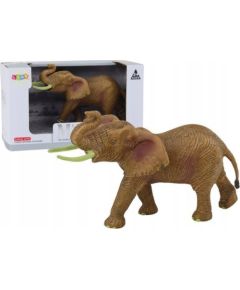 Figurka LeanToys Figurka Kolekcjonerska Słoń Afrykański Z Podniesioną Trąbą Safari Figūriņas un varoņi
