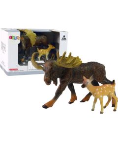 Figurka LeanToys Zestaw 2 Figurek Łoś Sarna Zwierzęta Leśne Figurka Figūriņas un varoņi