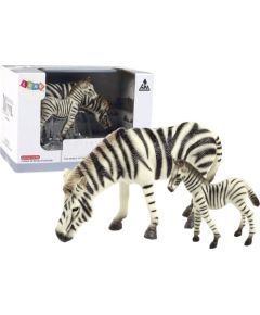 Figurka LeanToys Zestaw 2 Figurek Zebra z Młodym Zebry Figurka Zwierzęta Фигурки и герои