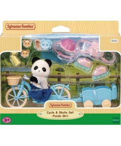 Figurka Epoch Sylvanian Families Panda Rosalina Zestaw rower i wrotki 5652 Figūriņas un varoņi