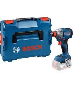 Triecienatslēga-skrūvgriezis Bosch GDX 18V-285 Professional; 18 V (bez akumulatora un lādētāja) + L-BOXX 136 Trieciena uzgriežņu pistoles ar akumulatoru
