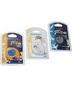 Marķēšanas lente DYMO LetraTag, 12 mm x 4 m, melni burti uz dzeltena fona Jaunumi - Birojam