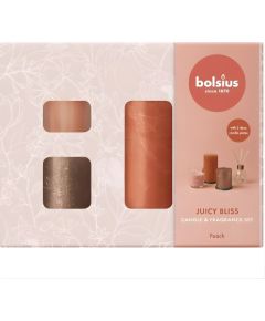 Bolsius Dāvanu komplekts Home Sweet Home peach Sveces un svečturi