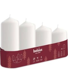 Bolsius Sveces cilindrs 4 gab. Ø120, 100, 80, 60x48mm baltas Sveces un svečturi