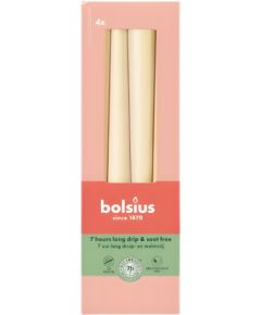Bolsius Galda sveces 4gab.kastē 245/24mm bēšas Sveces un svečturi