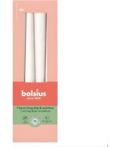 Bolsius Galda sveces 4gab.kastē 245/24mm baltas Sveces un svečturi