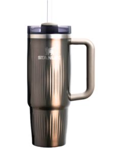 Stanley Termokrūze ar salmiņu The Quencher H2.0 Fluted Tumbler 0.89L metāliski brūns Termosi un Termokrūzes