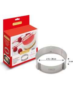 Guardini Kūkas gredzens apaļš ar maināmu diametru Ø16-28cm Konditorejas piederumi