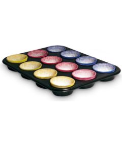 Guardini Форма для кексов 12 шт. Гардения 27 x 35 x 3 см + бумажные формы для кексов 60 шт. Кондитерская принадлежность