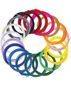 3Doodler Filament FLOW 20 PLA 20 Farben Nachfüllpack Polylactic acid (PLA) Black, Blue, Dark Green, Dark pink, Gold, Green, Lilac, Navy, Orange, Pink, Transparent, White, Yellow 3D Printeri
