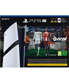 Sony PlayStation 5 Pro + EA Sports FC 26 Bundle 2 TB Wi-Fi Black, White Spēļu konsoles
