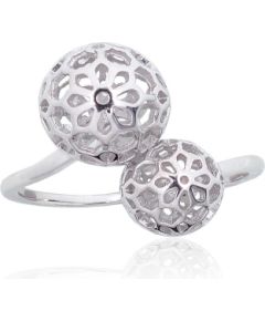 Серебряное кольцо #2101840(PRh-Gr), Серебро 925°, родий (покрытие), Размер: 18.5, 1.9 гр. Sieviešu