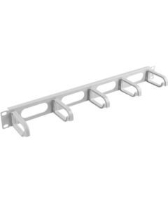 Rack 19" 1U kabeļu organizators 5 plastmasas gredzeni PELĒKS Серверы и компоненты серверов