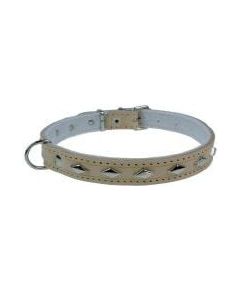 Champion Obroża Skórzana zdobiona naturalna Citas preces