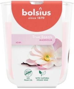 Bolsius Ароматизированная свеча в стеклянном стакане True Scents Ø80x73 мм, цвет магнолии. Свечи и подсвечники