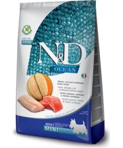 FARMINA N&D Ocean Dog Salmon, Cod, Cantaloupe, Melon Adult Mini - dry dog food - 2.5 kg Suņu barība
