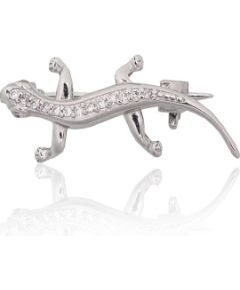 Sudraba piespraude #2920233(PRh-Gr)_CZ, Sudrabs 925°, rodijs (pārklājums), Cirkoni, 2 gr. Sudraba piespraude