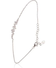 Sudraba aproce #2600442(PRh-Gr)_CZ, Sudrabs 925°, rodijs (pārklājums), Cirkoni, garums: 17 cm, 1.7 gr.  "Orio" kolekcija