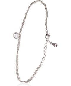 Sudraba aproce #2600438(PRh-Gr)_CZ, Sudrabs 925°, rodijs (pārklājums), Cirkoni, garums: 17 cm, 2 gr.  "Orio" kolekcija