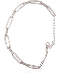 Sudraba aproce #2600435(PRh-Gr)_CZ, Sudrabs 925°, rodijs (pārklājums), Cirkoni, garums: 17 cm, 5.6 gr.  "Orio" kolekcija