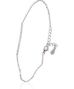 Sudraba aproce #2600432(PRh-Gr)_CZ, Sudrabs 925°, rodijs (pārklājums), Cirkoni, garums: 17 cm, 1.2 gr.  "Orio" kolekcija